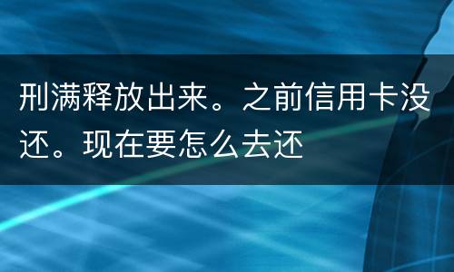 刑满释放出来。之前信用卡没还。现在要怎么去还