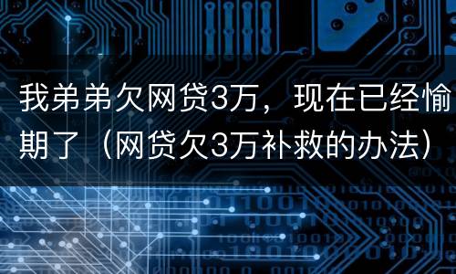 我弟弟欠网贷3万，现在已经愉期了（网贷欠3万补救的办法）