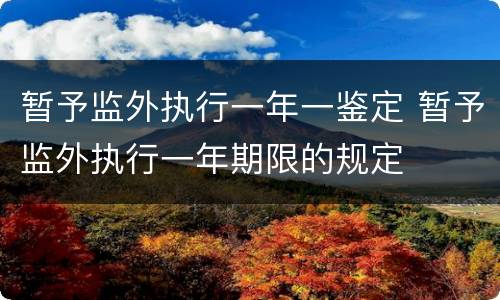 暂予监外执行一年一鉴定 暂予监外执行一年期限的规定