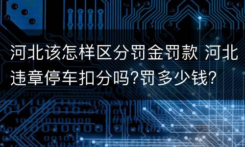 河北该怎样区分罚金罚款 河北违章停车扣分吗?罚多少钱?