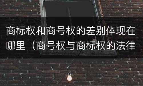 商标权和商号权的差别体现在哪里（商号权与商标权的法律冲突与解决）