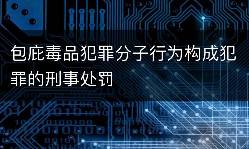 包庇毒品犯罪分子行为构成犯罪的刑事处罚