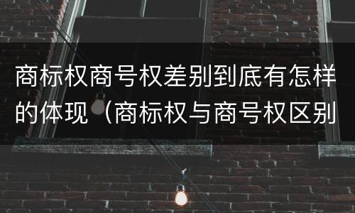 商标权商号权差别到底有怎样的体现（商标权与商号权区别）