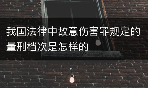 我国法律中故意伤害罪规定的量刑档次是怎样的