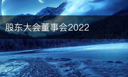 股东大会董事会2022