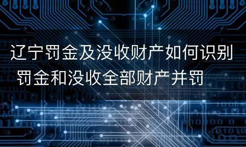 辽宁罚金及没收财产如何识别 罚金和没收全部财产并罚