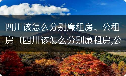 四川该怎么分别廉租房、公租房（四川该怎么分别廉租房,公租房和民宅）