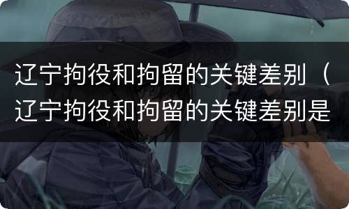 辽宁拘役和拘留的关键差别（辽宁拘役和拘留的关键差别是）