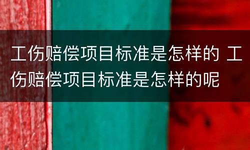 工伤赔偿项目标准是怎样的 工伤赔偿项目标准是怎样的呢