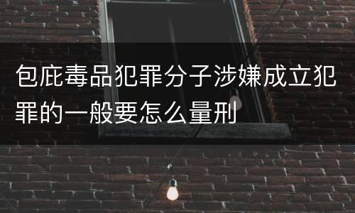 包庇毒品犯罪分子涉嫌成立犯罪的一般要怎么量刑