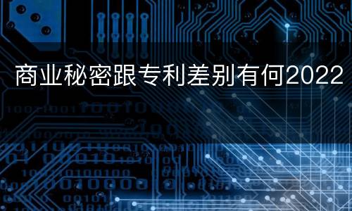 商业秘密跟专利差别有何2022