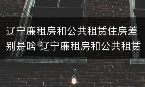 辽宁廉租房和公共租赁住房差别是啥 辽宁廉租房和公共租赁住房差别是啥啊