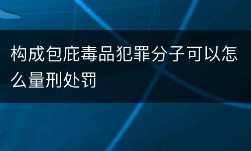 构成包庇毒品犯罪分子可以怎么量刑处罚