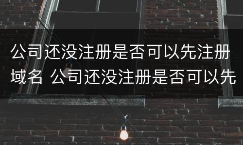 公司还没注册是否可以先注册域名 公司还没注册是否可以先注册域名账号