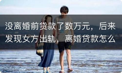 没离婚前贷款了数万元，后来发现女方出轨，离婚贷款怎么算