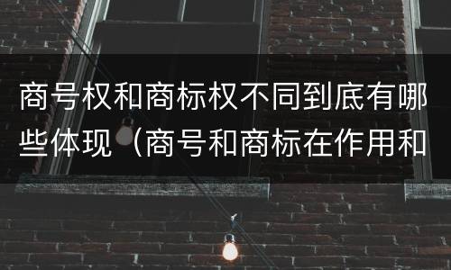 商号权和商标权不同到底有哪些体现（商号和商标在作用和性质上的区别）