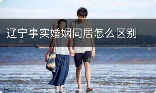 辽宁事实婚姻同居怎么区别