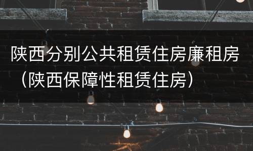 陕西分别公共租赁住房廉租房（陕西保障性租赁住房）