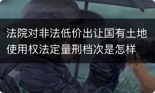 法院对非法低价出让国有土地使用权法定量刑档次是怎样