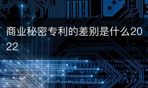 商业秘密专利的差别是什么2022