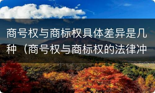 商号权与商标权具体差异是几种（商号权与商标权的法律冲突与解决）