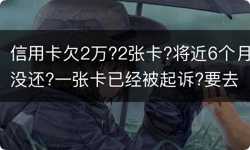 信用卡欠2万?2张卡?将近6个月没还?一张卡已经被起诉?要去公安局现在怎么办