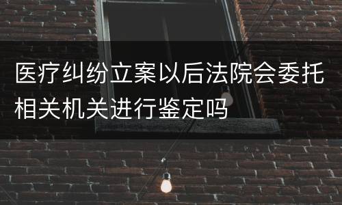 医疗纠纷立案以后法院会委托相关机关进行鉴定吗