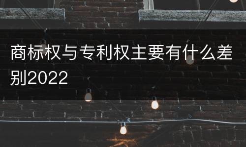 商标权与专利权主要有什么差别2022