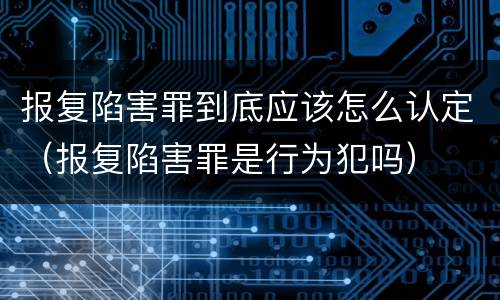 报复陷害罪到底应该怎么认定（报复陷害罪是行为犯吗）