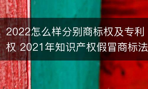 2022怎么样分别商标权及专利权 2021年知识产权假冒商标法