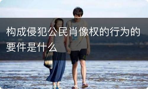 构成侵犯公民肖像权的行为的要件是什么