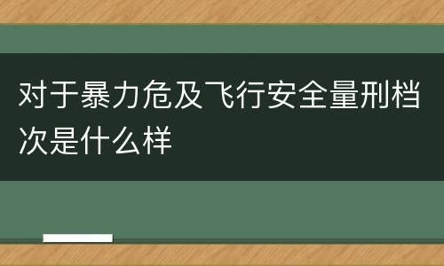 对于暴力危及飞行安全量刑档次是什么样