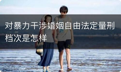 对暴力干涉婚姻自由法定量刑档次是怎样