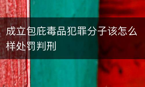 成立包庇毒品犯罪分子该怎么样处罚判刑