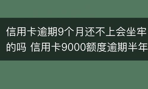 信用卡逾期9个月还不上会坐牢的吗 信用卡9000额度逾期半年