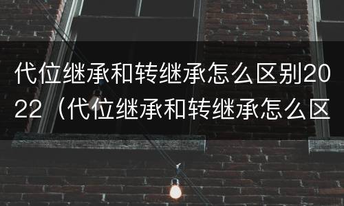 代位继承和转继承怎么区别2022（代位继承和转继承怎么区别2022年）