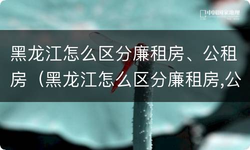 黑龙江怎么区分廉租房、公租房（黑龙江怎么区分廉租房,公租房呢）