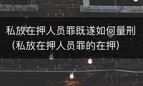 私放在押人员罪既遂如何量刑（私放在押人员罪的在押）