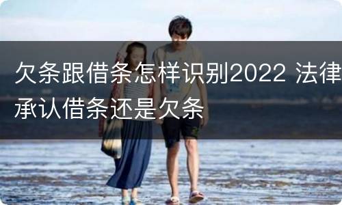 欠条跟借条怎样识别2022 法律承认借条还是欠条