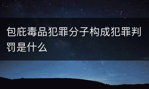 包庇毒品犯罪分子构成犯罪判罚是什么