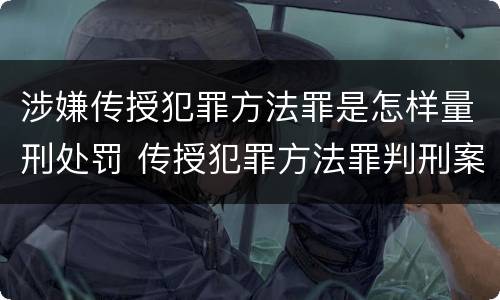 涉嫌传授犯罪方法罪是怎样量刑处罚 传授犯罪方法罪判刑案例