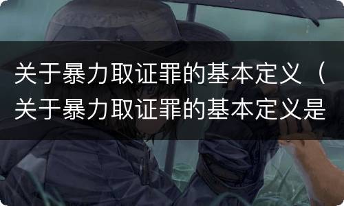 关于暴力取证罪的基本定义（关于暴力取证罪的基本定义是什么）