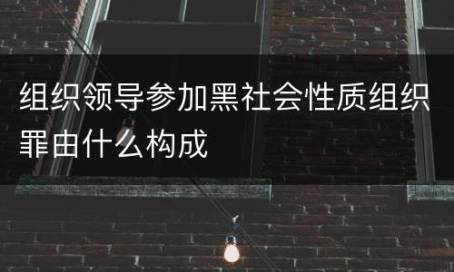 组织领导参加黑社会性质组织罪由什么构成