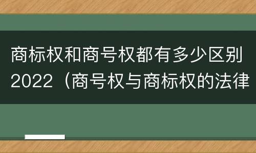 商标权和商号权都有多少区别2022（商号权与商标权的法律冲突与解决）