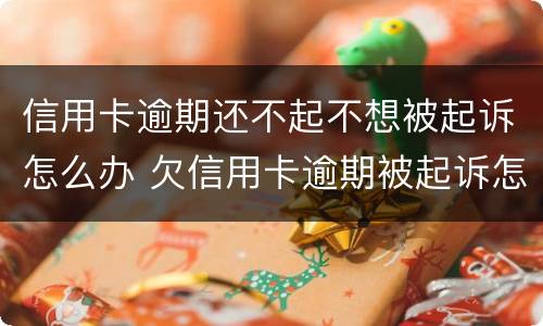 信用卡逾期还不起不想被起诉怎么办 欠信用卡逾期被起诉怎么办