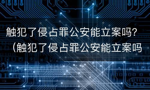 触犯了侵占罪公安能立案吗？（触犯了侵占罪公安能立案吗知乎）