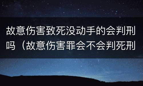 故意伤害致死没动手的会判刑吗（故意伤害罪会不会判死刑）