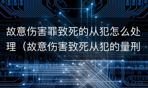 故意伤害罪致死的从犯怎么处理（故意伤害致死从犯的量刑标准）