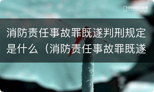 消防责任事故罪既遂判刑规定是什么（消防责任事故罪既遂判刑规定是什么意思）