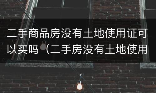 二手商品房没有土地使用证可以买吗（二手房没有土地使用证能买吗）